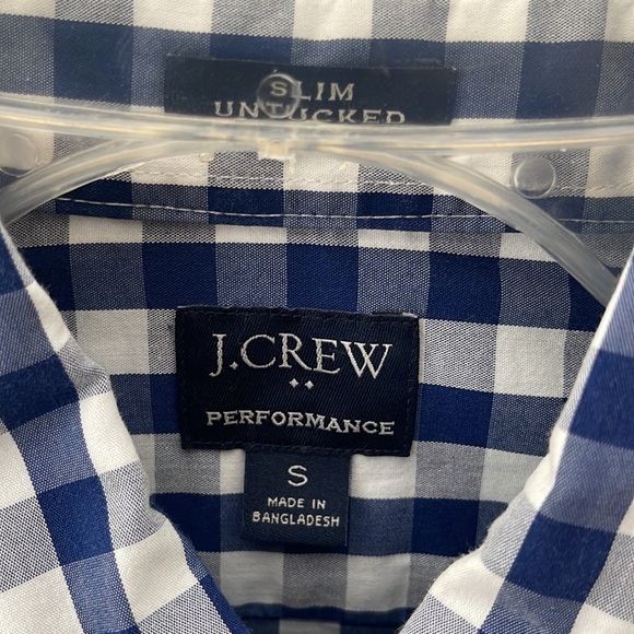 ❤️ 🆕 J CREW Button Down Slim Untucked Performance Shirt Size S - Picture 4 of 4